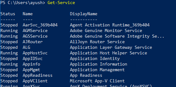 basic PowerShell commands
