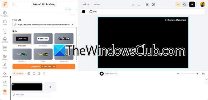 Convert Blog Posts into Videos using AI